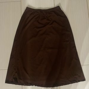 Vintage Kathie Lee Collection Women's Small 4-6 Brown Midi Skirt Polyester Light